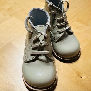 Josmo Toddler Leather first walker limestone Oxford lace up shoes